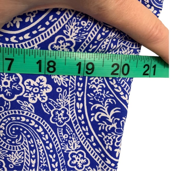Lands End Swim Dress Paisley Beach Blue UV Protection Women’s Size Medium Petite - Picture 10 of 13
